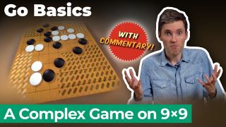 A More Complex Go Game on 9×9 with Commentary